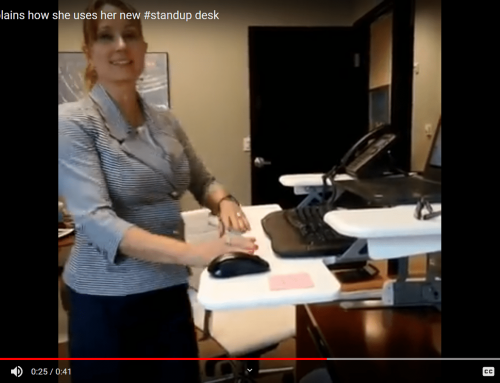 Laura explains how she uses her new standup desk